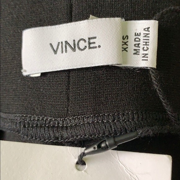 VINCE Ponte Stitch Seam Legging Pull On Scrunch Ankle Black Skinny - Picture 9 of 16